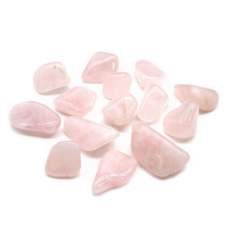 Lot de 24 pierres polies en quartz rose