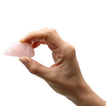 Lot de 24 pierres polies en quartz rose