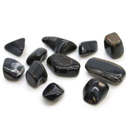 Lot de 24 pierres polies L - œil de tigre bleu