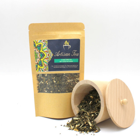 50 g de thé vert classique BIO au citron et au gingembre