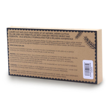 Oreiller pour les yeux en coton naturel lavande et juco dans un coffret cadeau - Girafe de Madagascar