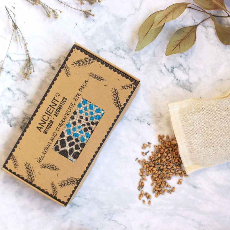 Coussin pour les yeux en coton naturel lavande et juco dans un coffret cadeau - Blue Viper