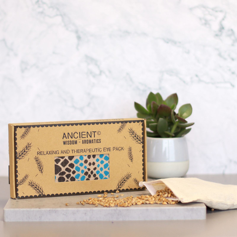 Coussin pour les yeux en coton naturel lavande et juco dans un coffret cadeau - Blue Viper