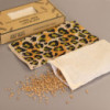 Coussin pour les yeux en coton naturel lavande et juco dans un coffret cadeau - Night Leopard