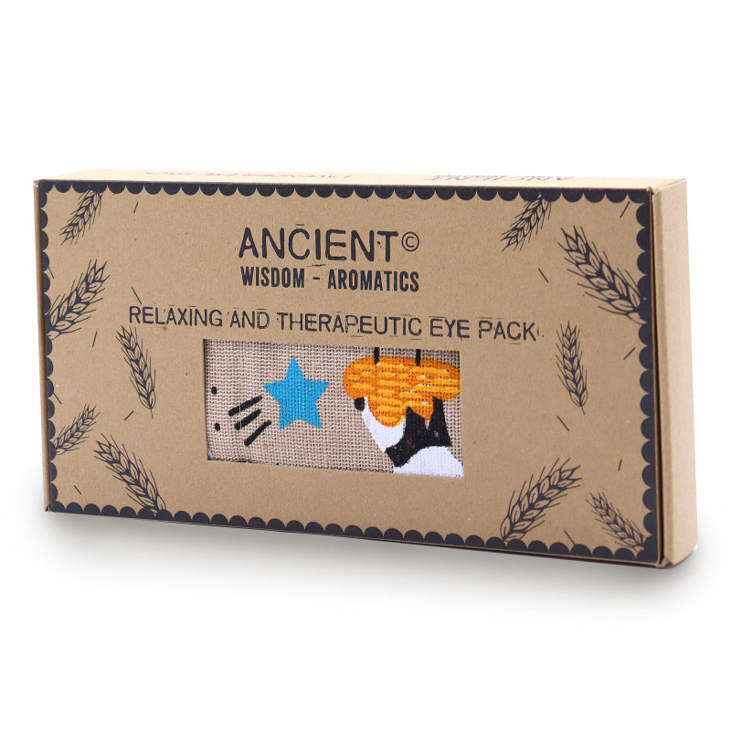 Oreiller pour les yeux en coton naturel lavande et juco dans un coffret cadeau - Sleepy Panda