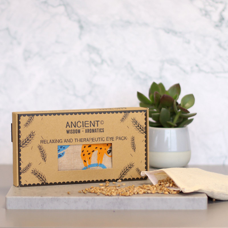 Oreiller pour les yeux en coton naturel lavande et juco dans un coffret cadeau - Lazy Sloth