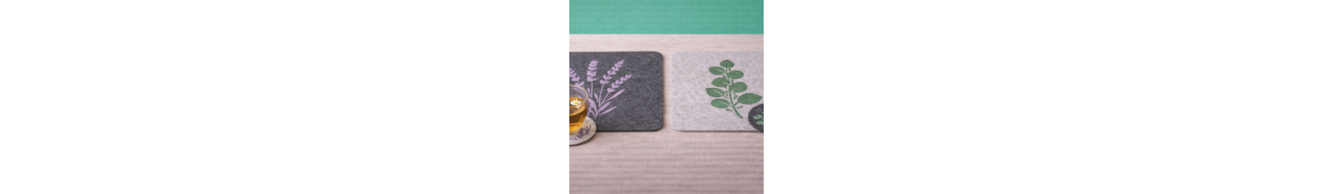 Sets de table et sous-verres en feutre