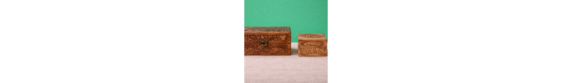 Boîtes sculptées à motifs pour aromathérapie