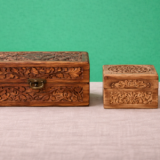 Boîtes sculptées à motifs pour aromathérapie